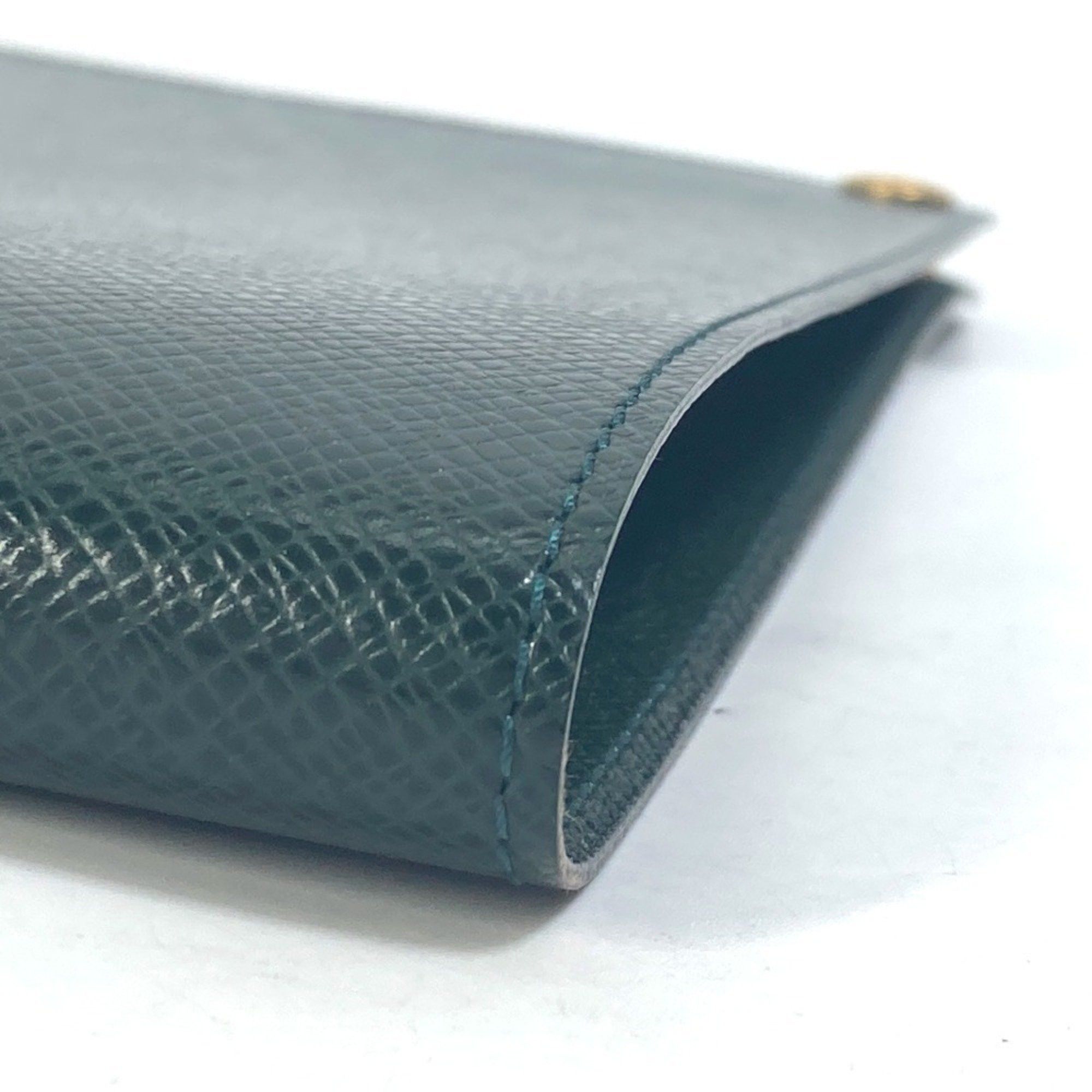 Louis Vuitton LOUIS VUITTON E34490 Taiga Case File Holder Document Louis Vuitton Japan 15th Anniversary Goods Leather Men's Episea Green Size ONE SIZE - 6 Thumbnail