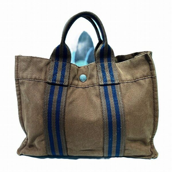 Hermes Hermes Hermes Canvas Fourre-Tout PM Handbag Canvas Handbag in Good Condition Size ONE SIZE - 2 Thumbnail