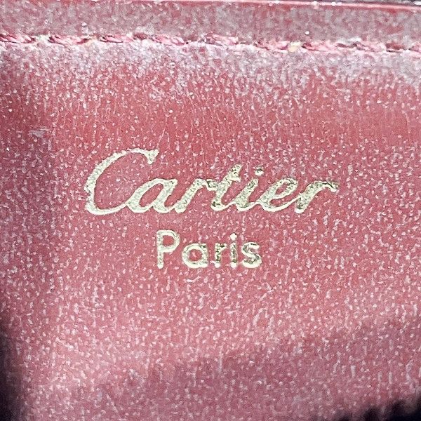 Cartier Cartier Cartier Must Bordeaux Leather Wallet Coin Case Leather Coin Case in Good Condition Size ONE SIZE - 4 Thumbnail
