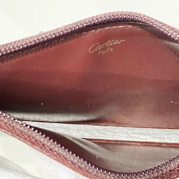 Cartier Cartier Cartier Must Bordeaux Leather Wallet Coin Case Leather Coin Case in Good Condition Size ONE SIZE - 2 Thumbnail