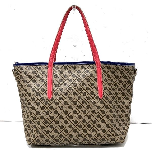 Other Other Gherardini PVC Leather Tote Bag with Logo Charm Canvas Tote Bag in Good Condition Size ONE SIZE - 2 Thumbnail