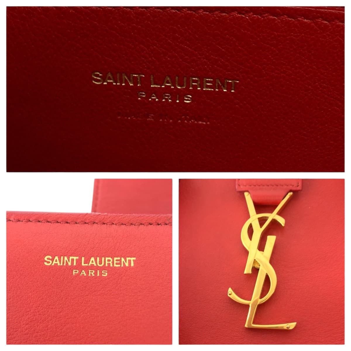 Yves Saint Laurent Yves Saint Laurent Yves Saint Laurent Leather Handbag Leather Handbag in Very Good Condition Size ONE SIZE - 4 Thumbnail