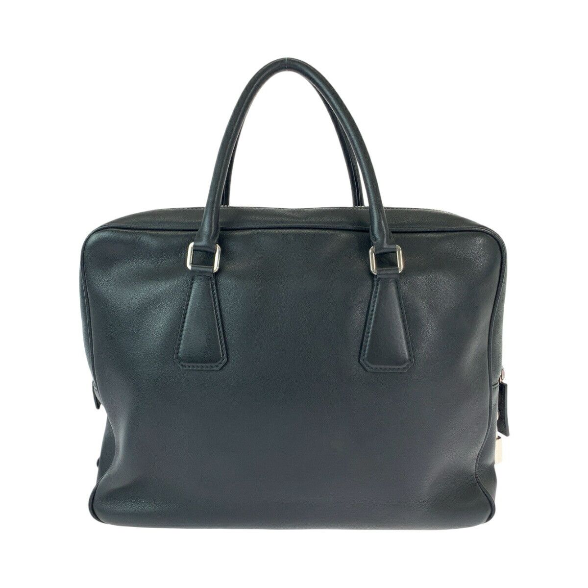 Prada Prada Prada Leather Briefcase Triangle Logo Plate Leather Business Bag VS0305 in Great Condition Size ONE SIZE - 2 Thumbnail