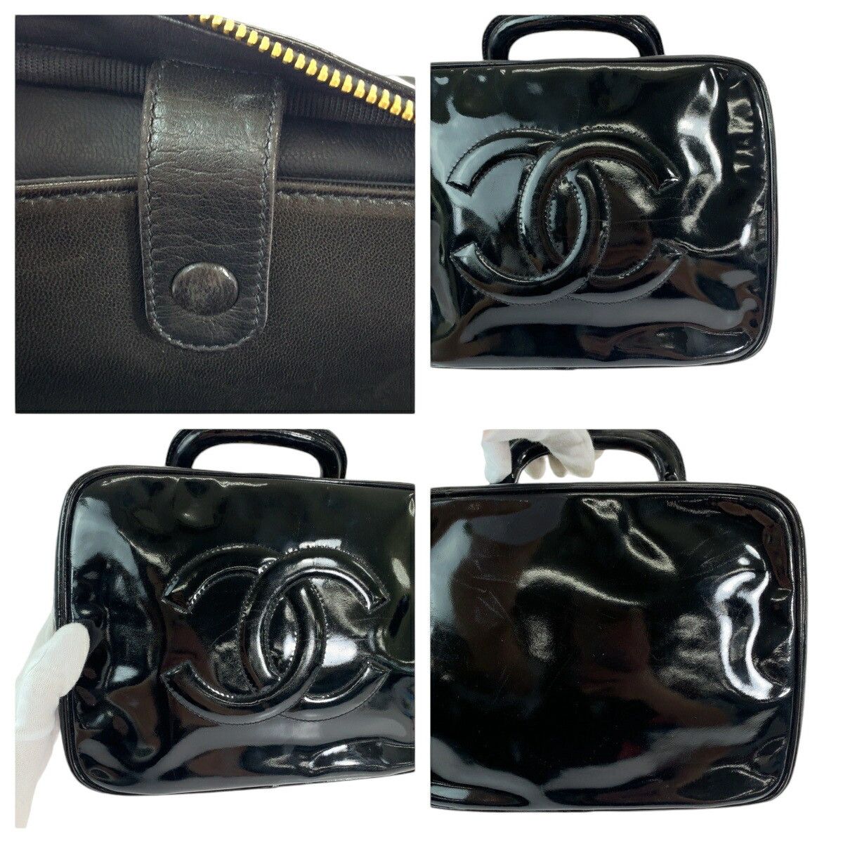 Chanel Chanel Chanel Patent Leather Coco Mark Shoulder Handbag Leather Handbag in Very Good Condition Size ONE SIZE - 6 Thumbnail