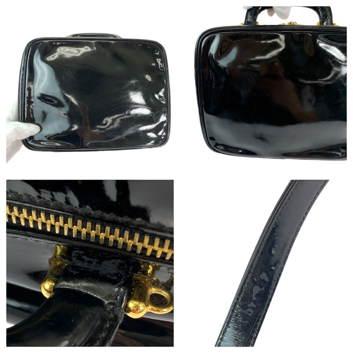 Chanel Chanel Chanel Patent Leather Coco Mark Shoulder Handbag Leather Handbag in Very Good Condition Size ONE SIZE - 5 Thumbnail