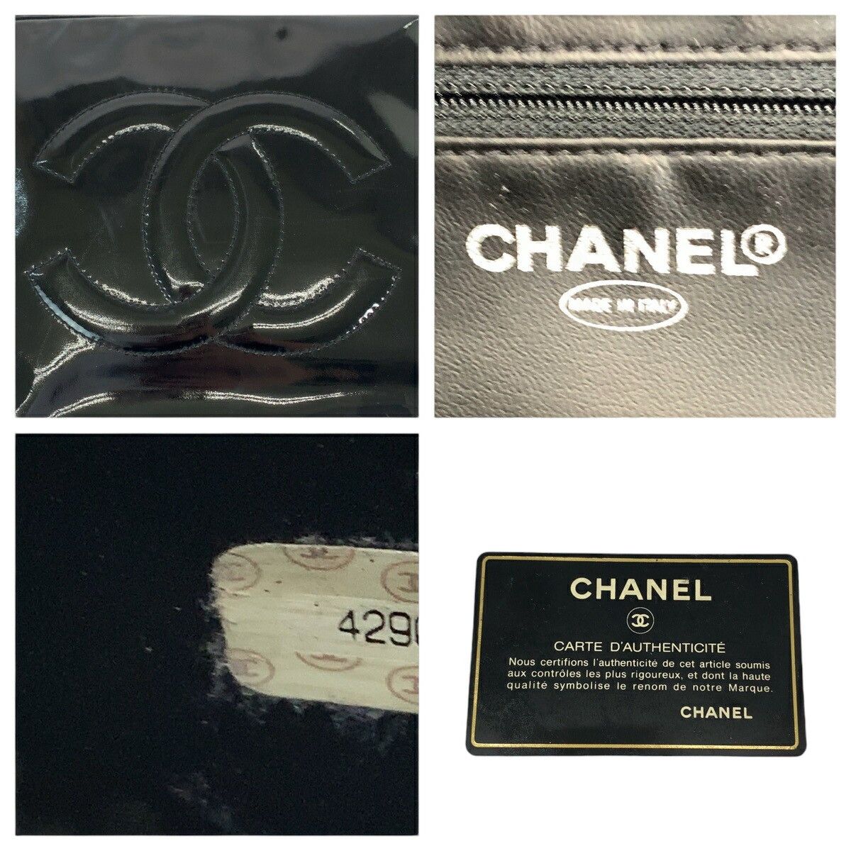 Chanel Chanel Chanel Patent Leather Coco Mark Shoulder Handbag Leather Handbag in Very Good Condition Size ONE SIZE - 4 Thumbnail