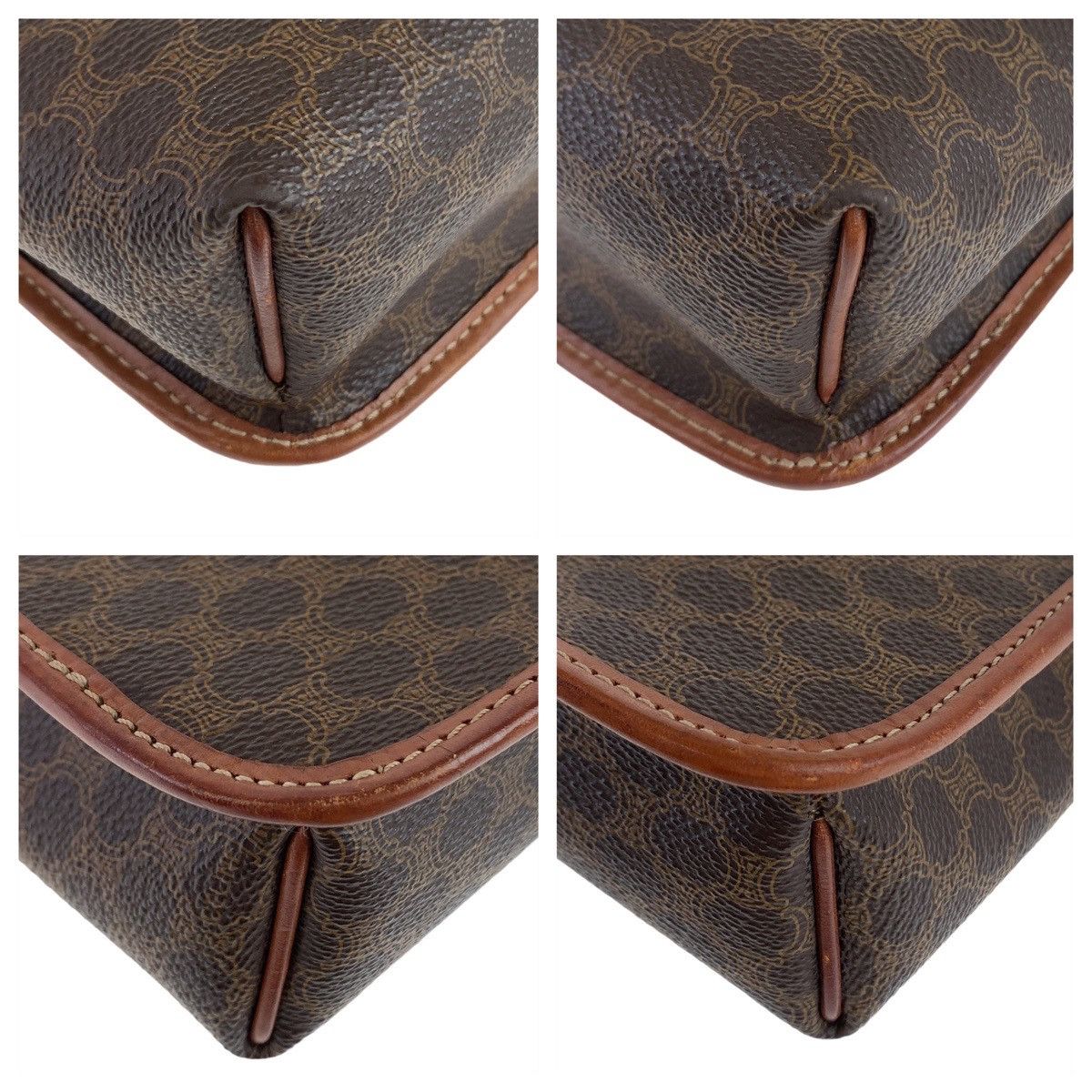 Celine Celine Celine Macadam Brown PVC Leather Shoulder Bag Canvas Crossbody Bag 408279 in Very Good Condition Size ONE SIZE - 4 Thumbnail
