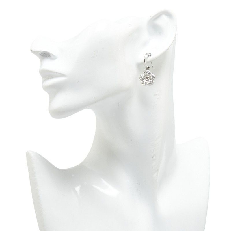 Chanel Chanel Chanel Camellia Silver Metal Earrings Metal Earrings in Very Good Condition Size ONE SIZE - 4 Thumbnail