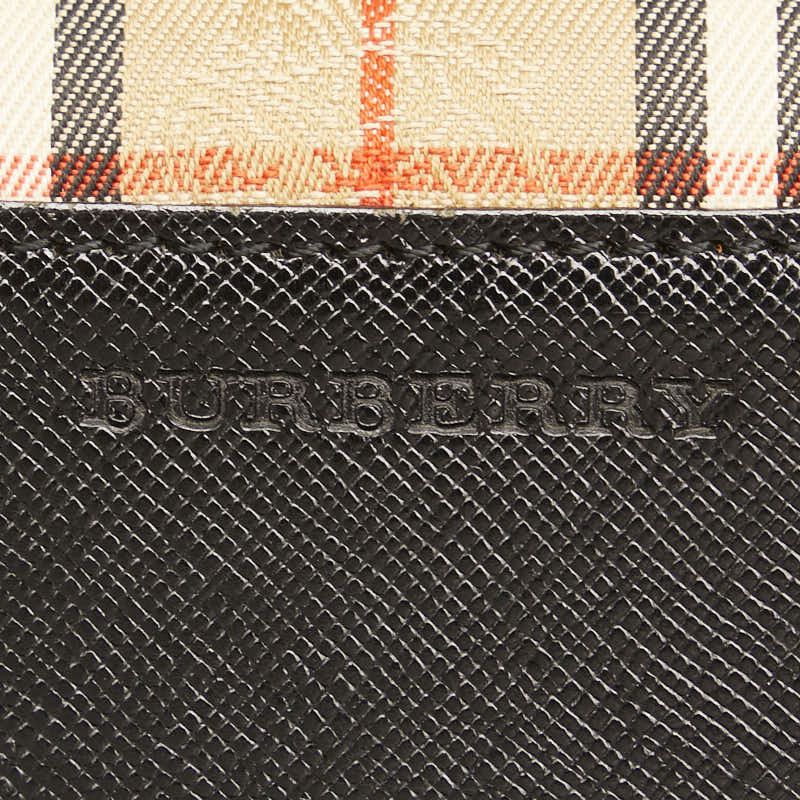 Burberry Burberry Burberry Nova Check Shadow Horse Canvas Leather Handbag Canvas Handbag in Very Good Condition Size ONE SIZE - 6 Thumbnail