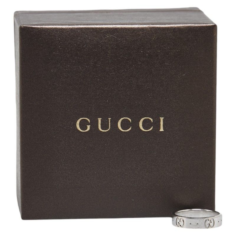 Gucci Gucci Gucci GG Icon White Gold 750 Ring Metal Ring in Great Condition Size ONE SIZE - 9 Thumbnail