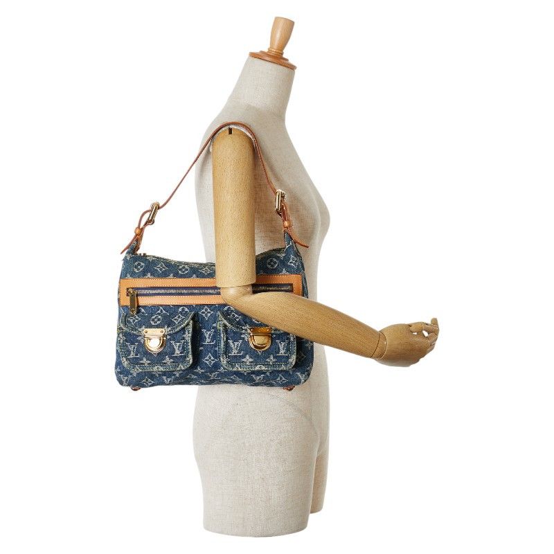 Louis Vuitton Louis Vuitton Louis Vuitton Denim Leather Bag PM Denim Shoulder Bag M95049 in Very Good Condition Size ONE SIZE - 10 Thumbnail