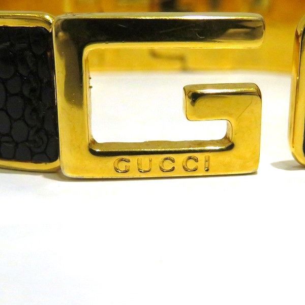 Gucci Gucci Gucci Leather Bangle Bracelet Metal Bangle in Good Condition Size ONE SIZE - 4 Thumbnail