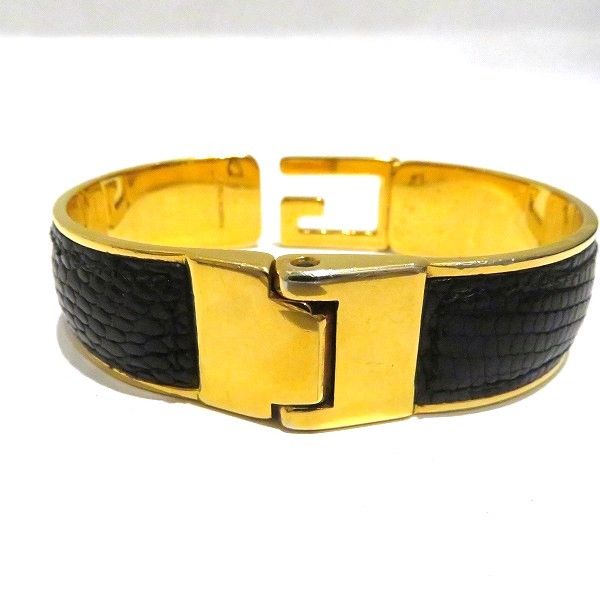 Gucci Gucci Gucci Leather Bangle Bracelet Metal Bangle in Good Condition Size ONE SIZE - 2 Thumbnail