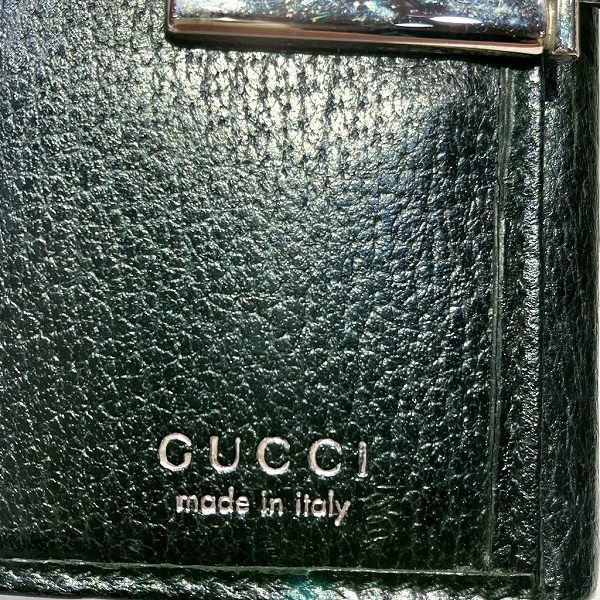 Gucci Gucci Gucci Leather Bifold Wallet Black Leather Short Wallet 03521331896 in Fair Condition Size ONE SIZE - 4 Thumbnail