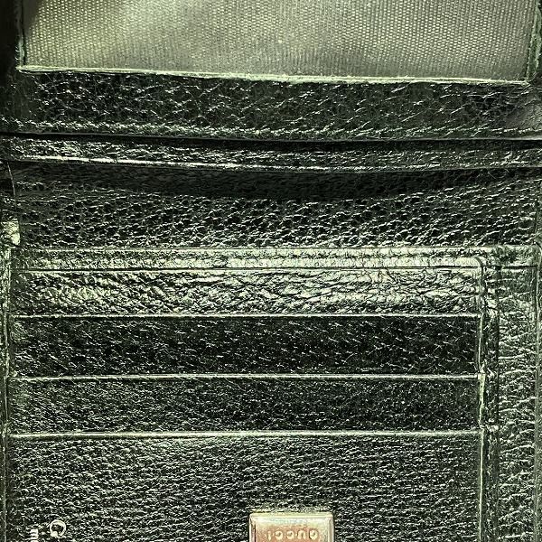 Gucci Gucci Gucci Leather Bifold Wallet Black Leather Short Wallet 03521331896 in Fair Condition Size ONE SIZE - 7 Thumbnail