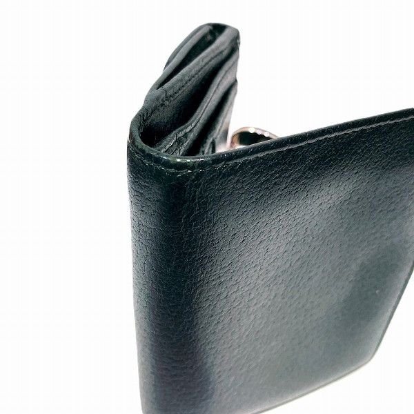 Gucci Gucci Gucci Leather Bifold Wallet Black Leather Short Wallet 03521331896 in Fair Condition Size ONE SIZE - 3 Thumbnail