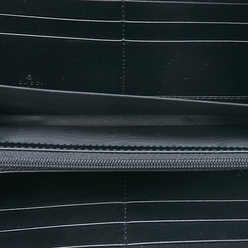 Gucci Gucci Gucci GG Supreme Eagle Zip Wallet Black Canvas Long Wallet 451278 in Great Condition Size ONE SIZE - 7 Thumbnail