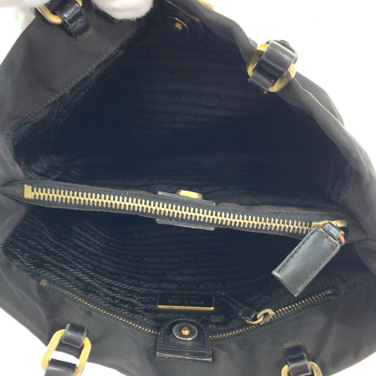 Prada Prada Prada Nylon Tessuto Logo Tote Bag Canvas Tote Bag 408397 in Very Good Condition Size ONE SIZE - 9 Thumbnail