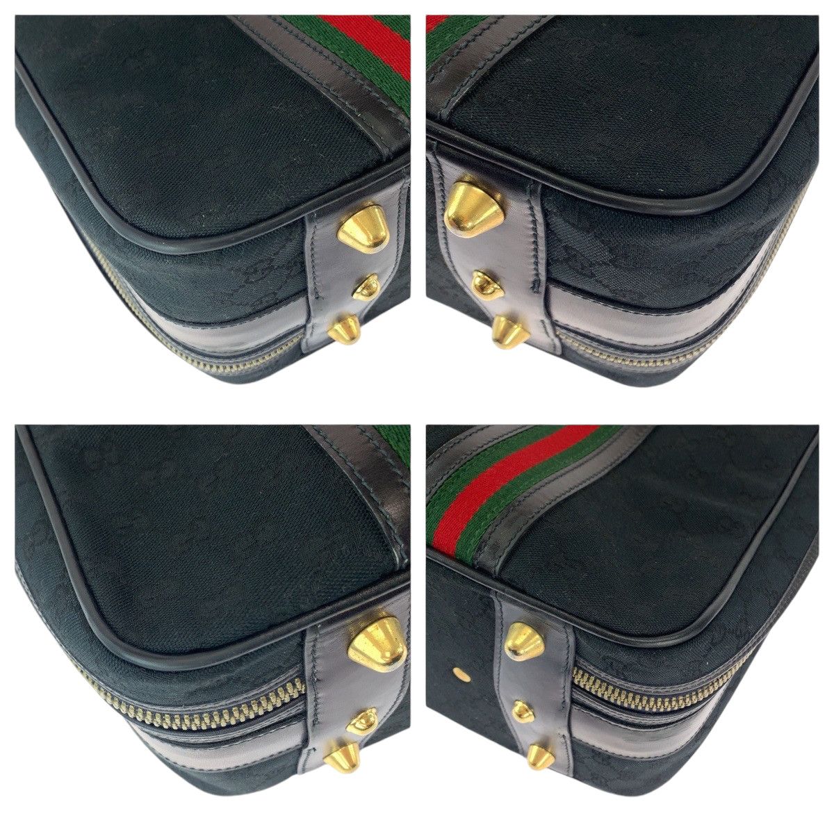 Gucci Gucci Gucci Vintage GG Canvas Boston Bag Black Canvas Travel Bag 24 010 524 50 in Very Good Condition Size ONE SIZE - 3 Thumbnail