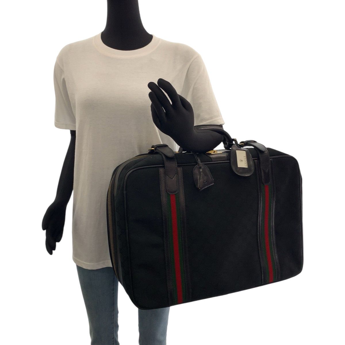 Gucci Gucci Gucci Vintage GG Canvas Boston Bag Black Canvas Travel Bag 24 010 524 50 in Very Good Condition Size ONE SIZE - 7 Thumbnail