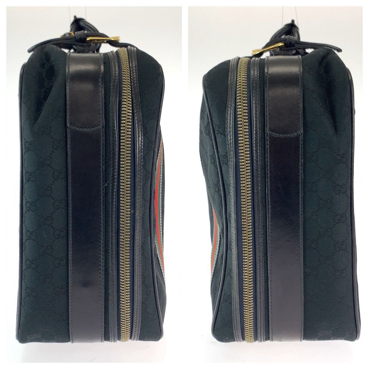 Gucci Gucci Gucci Vintage GG Canvas Boston Bag Black Canvas Travel Bag 24 010 524 50 in Very Good Condition Size ONE SIZE - 8 Thumbnail