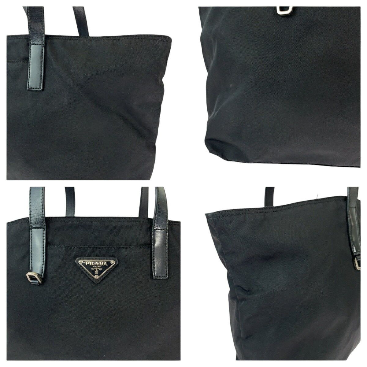 Prada Prada Prada Nylon Tessuto Logo Tote Bag Canvas Tote Bag in Very Good Condition Size ONE SIZE - 5 Thumbnail