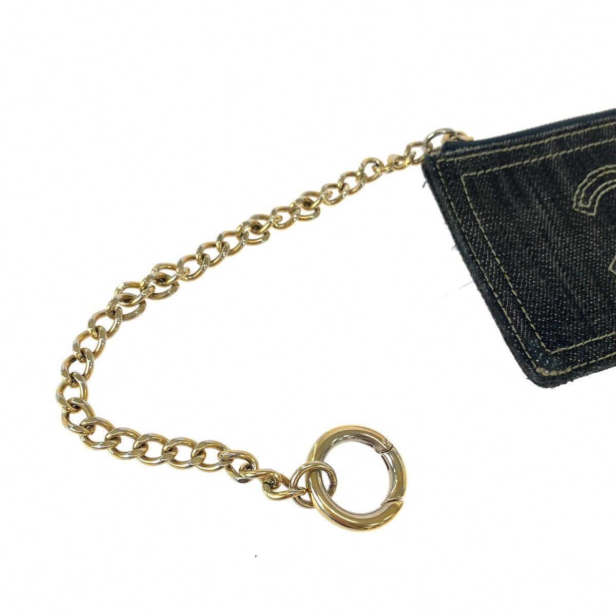Chanel Chanel Chanel Denim Coin Case with Chain Denim Coin Case 406989 in Very Good Condition Size ONE SIZE - 7 Thumbnail