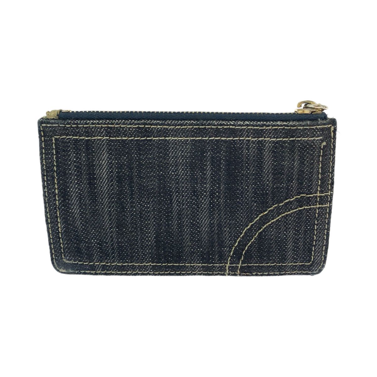 Chanel Chanel Chanel Denim Coin Case with Chain Denim Coin Case 406989 in Very Good Condition Size ONE SIZE - 2 Thumbnail