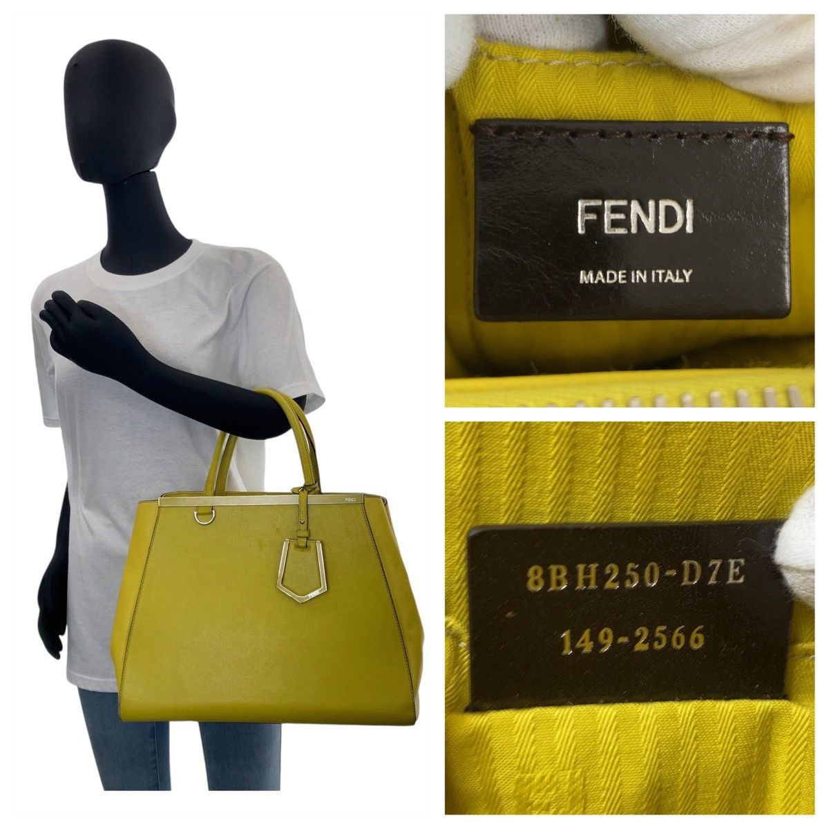 Fendi Fendi Fendi Leather 2Jours Tote Bag Leather Tote Bag 408554 in Very Good Condition Size ONE SIZE - 10 Thumbnail