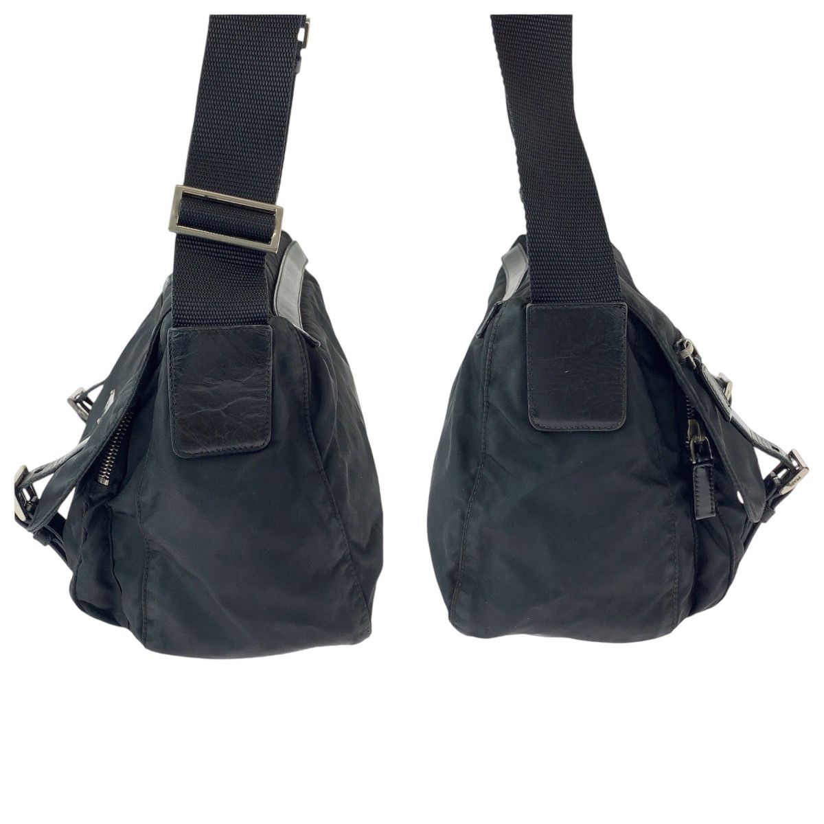 Prada Prada Prada Nylon Tessuto Logo Plate Messenger Bag Canvas Crossbody Bag 408489 in Very Good Condition Size ONE SIZE - 8 Thumbnail