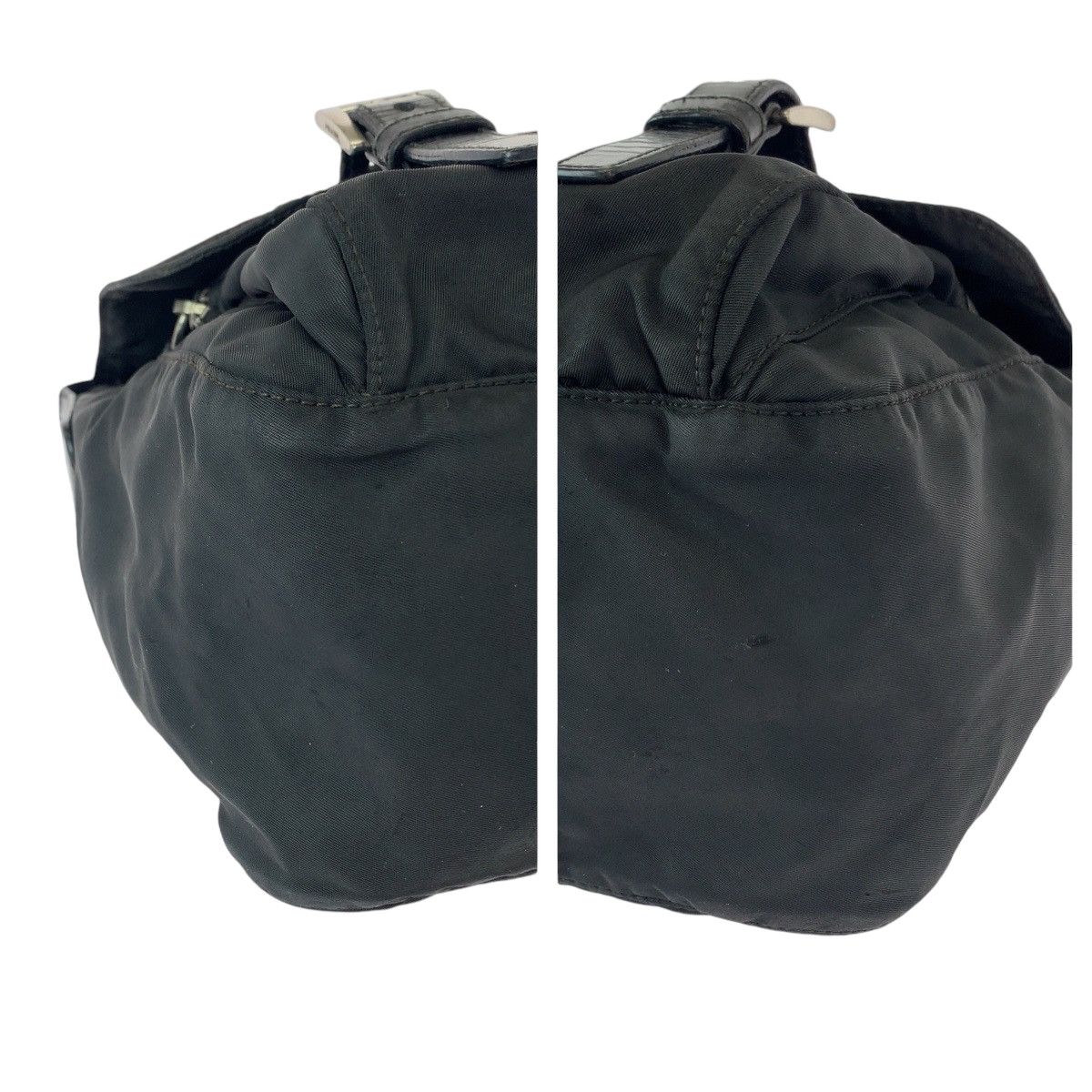 Prada Prada Prada Nylon Tessuto Logo Plate Messenger Bag Canvas Crossbody Bag 408489 in Very Good Condition Size ONE SIZE - 3 Thumbnail