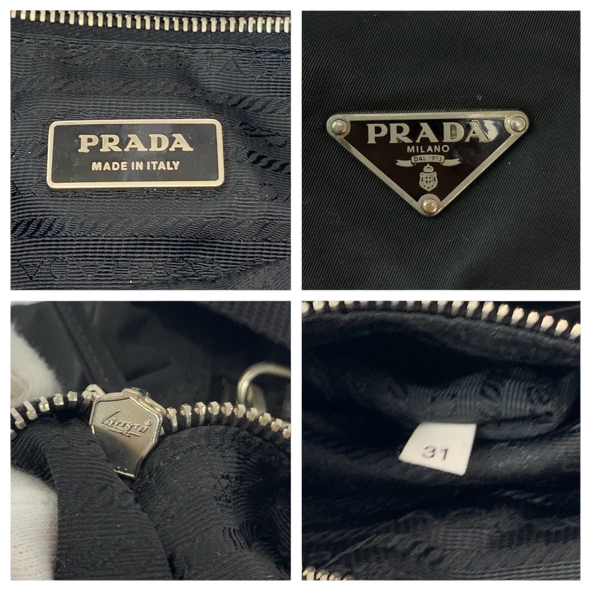 Prada Prada Prada Nylon Tessuto Logo Plate Messenger Bag Canvas Crossbody Bag 408489 in Very Good Condition Size ONE SIZE - 4 Thumbnail