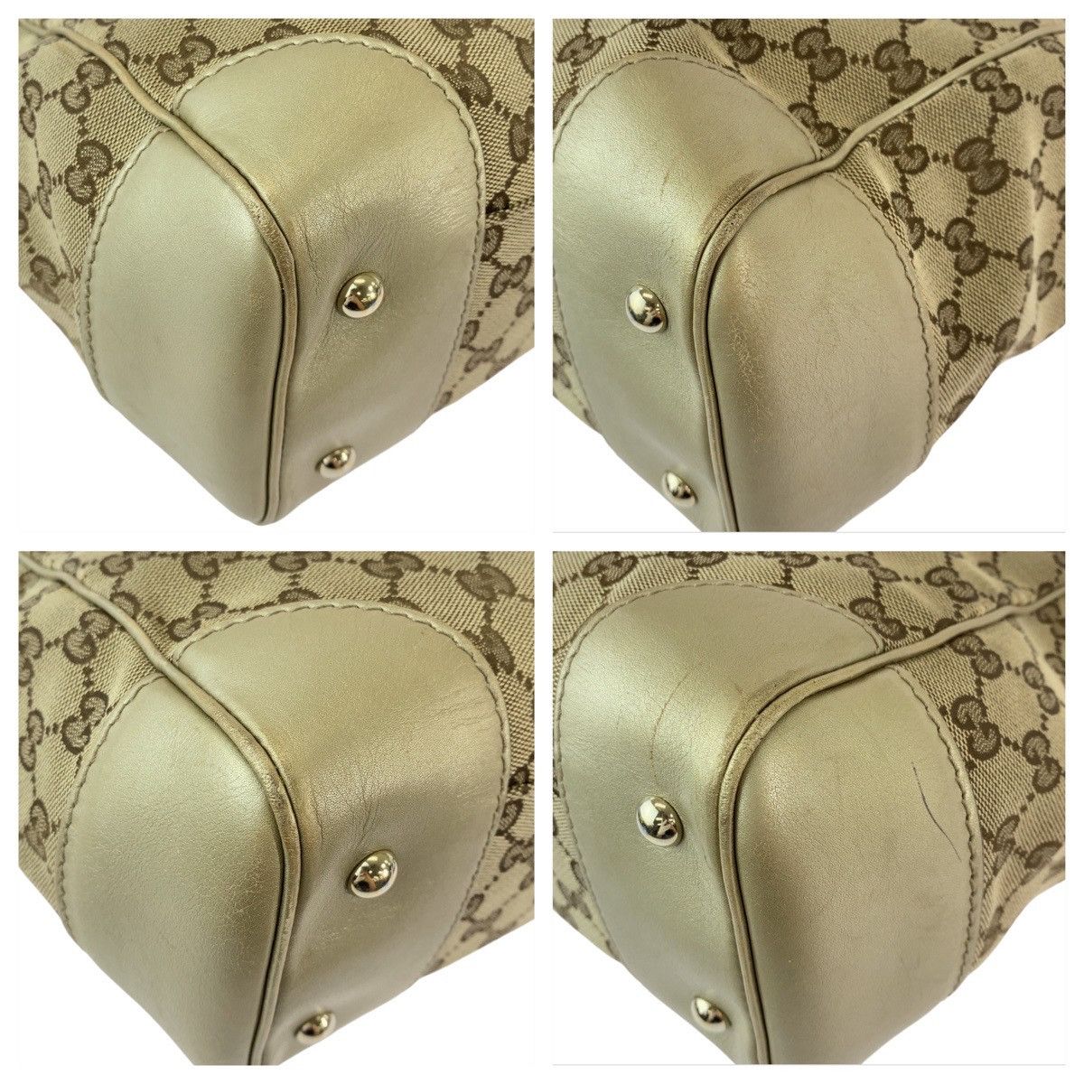 Gucci Gucci Gucci Mayfair GG Canvas Leather Tote Bag Canvas Tote Bag 257061 in Very Good Condition Size ONE SIZE - 4 Thumbnail