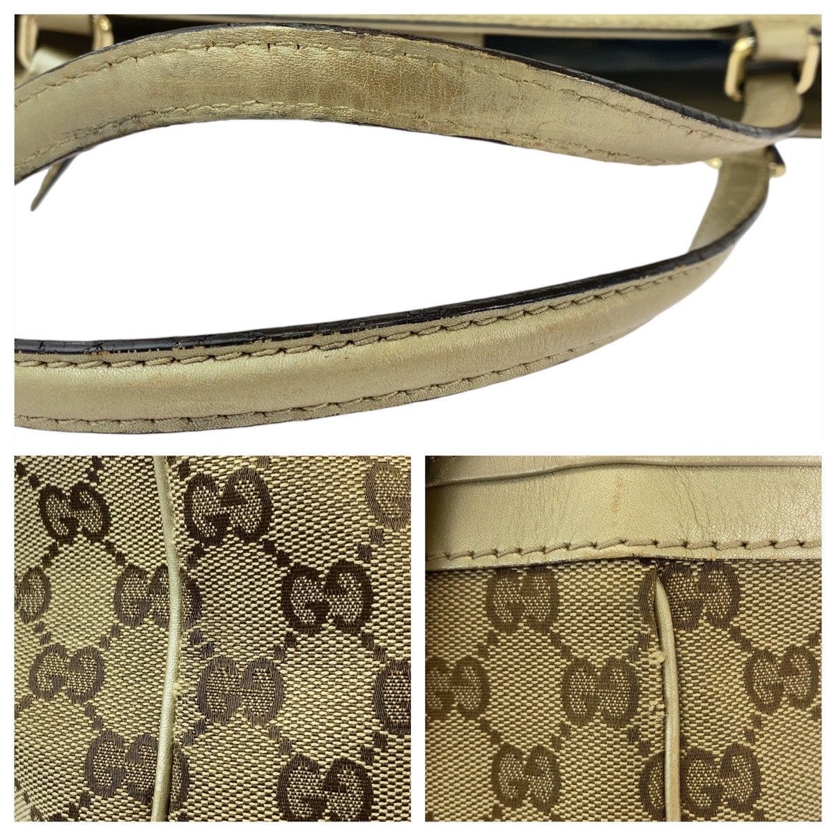 Gucci Gucci Gucci Mayfair GG Canvas Leather Tote Bag Canvas Tote Bag 257061 in Very Good Condition Size ONE SIZE - 7 Thumbnail