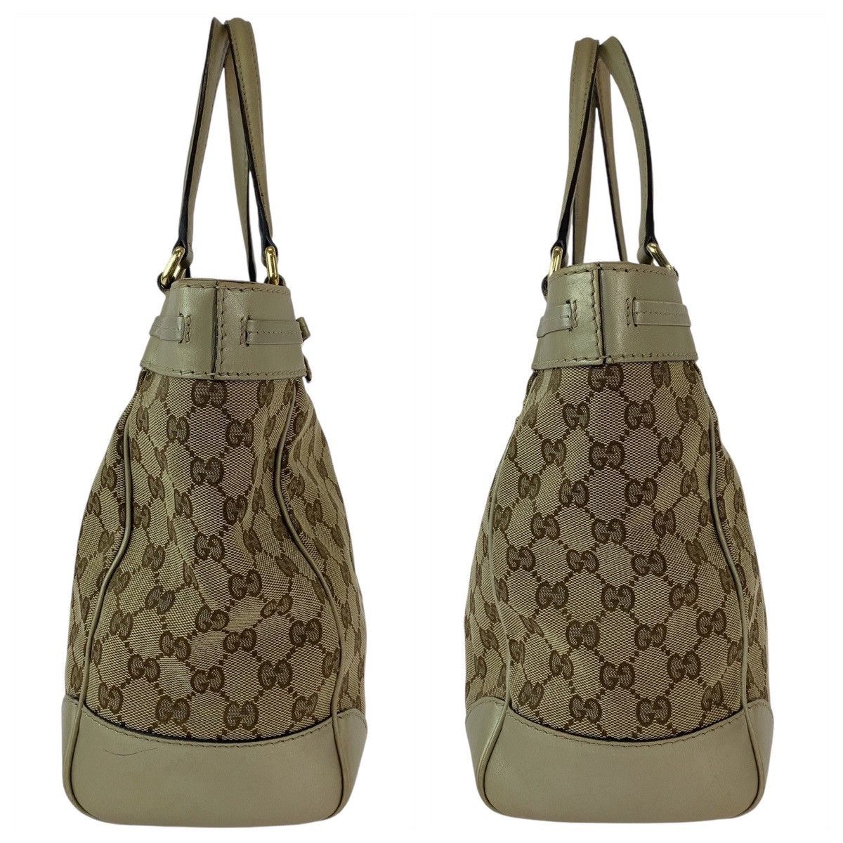 Gucci Gucci Gucci Mayfair GG Canvas Leather Tote Bag Canvas Tote Bag 257061 in Very Good Condition Size ONE SIZE - 5 Thumbnail