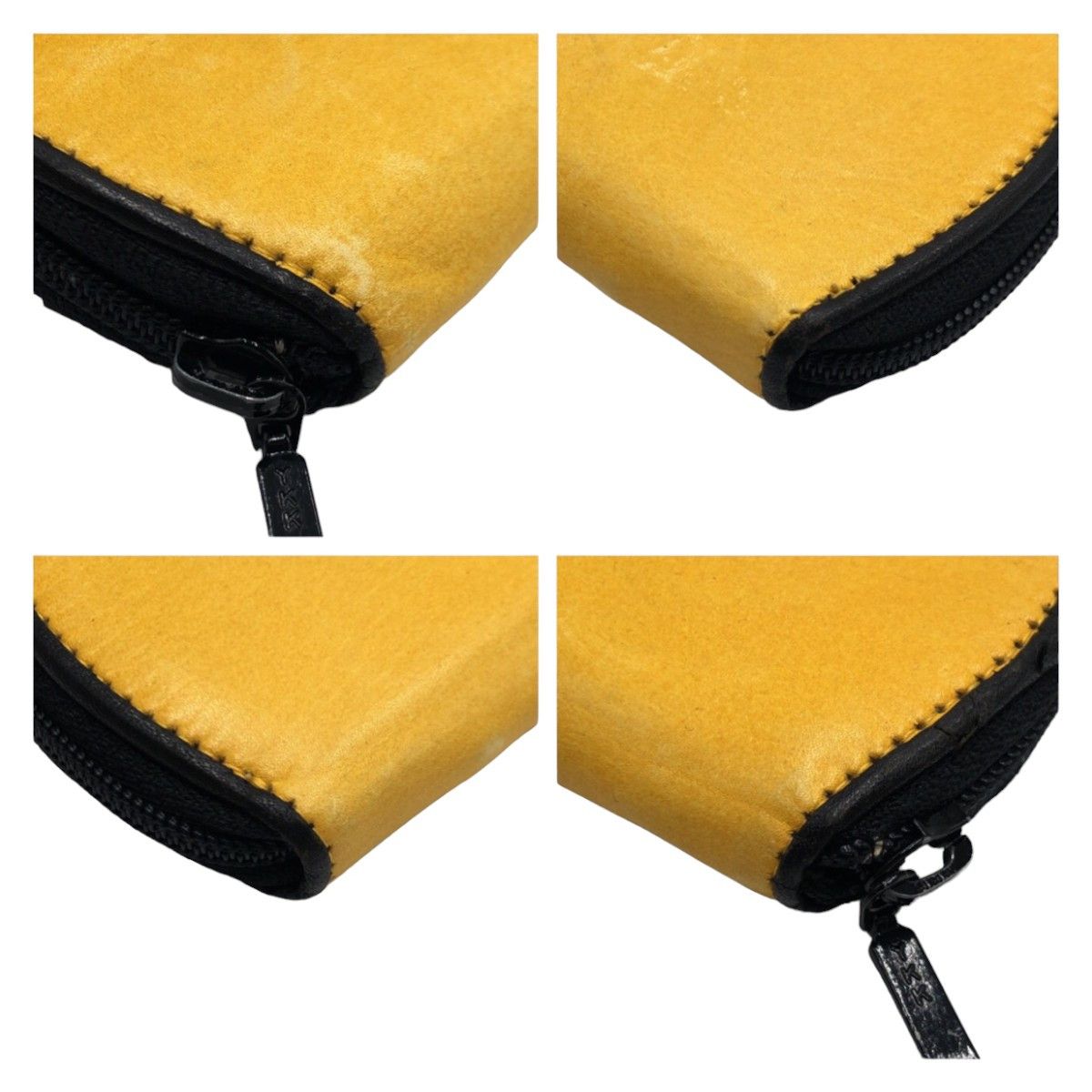 Yves Saint Laurent Yves Saint Laurent Yves Saint Laurent Yellow Leather Coin Case Leather Coin Case in Very Good Condition Size ONE SIZE - 3 Thumbnail