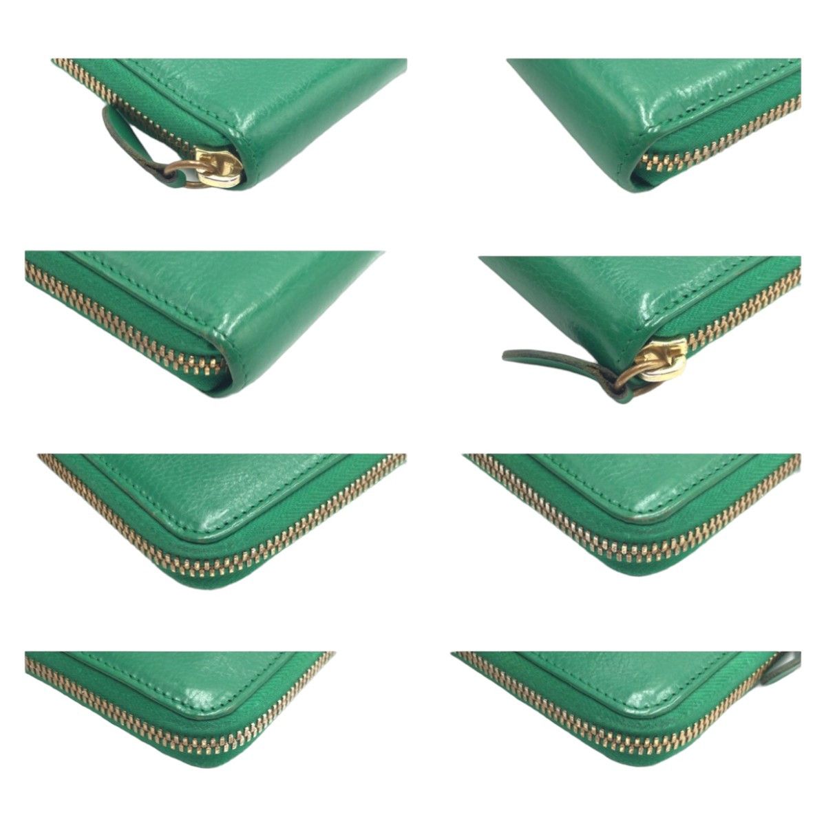 Other Other IL BISONTE Green Leather Long Wallet Leather Long Wallet in Very Good Condition Size ONE SIZE - 3 Thumbnail