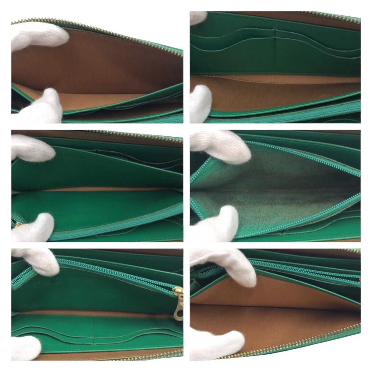 Other Other IL BISONTE Green Leather Long Wallet Leather Long Wallet in Very Good Condition Size ONE SIZE - 5 Thumbnail