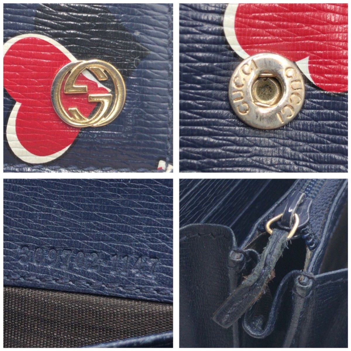 Gucci Gucci Gucci Leather Interlocking Long Wallet Leather Long Wallet 309702 in Very Good Condition Size ONE SIZE - 4 Thumbnail