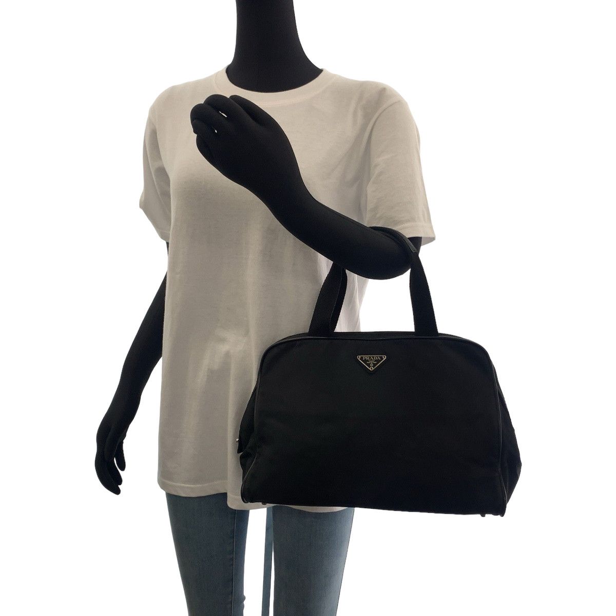 Prada Prada Prada Nylon Tessuto Logo Plate Handbag Canvas Handbag 407531 in Very Good Condition Size ONE SIZE - 7 Thumbnail