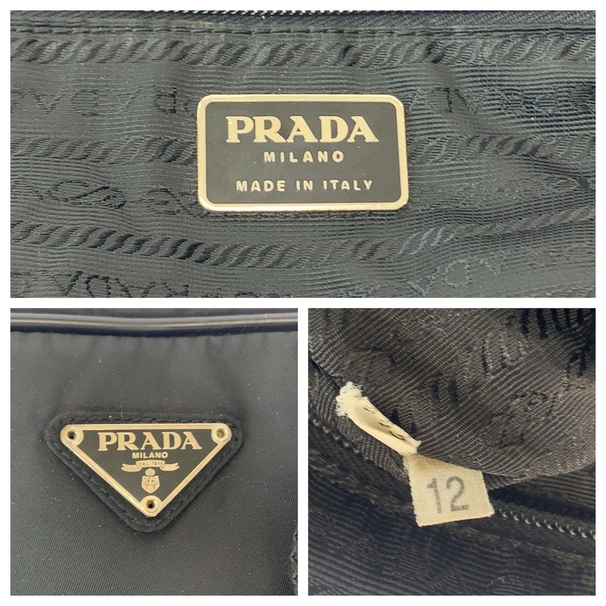 Prada Prada Prada Nylon Tessuto Logo Plate Handbag Canvas Handbag 407531 in Very Good Condition Size ONE SIZE - 4 Thumbnail