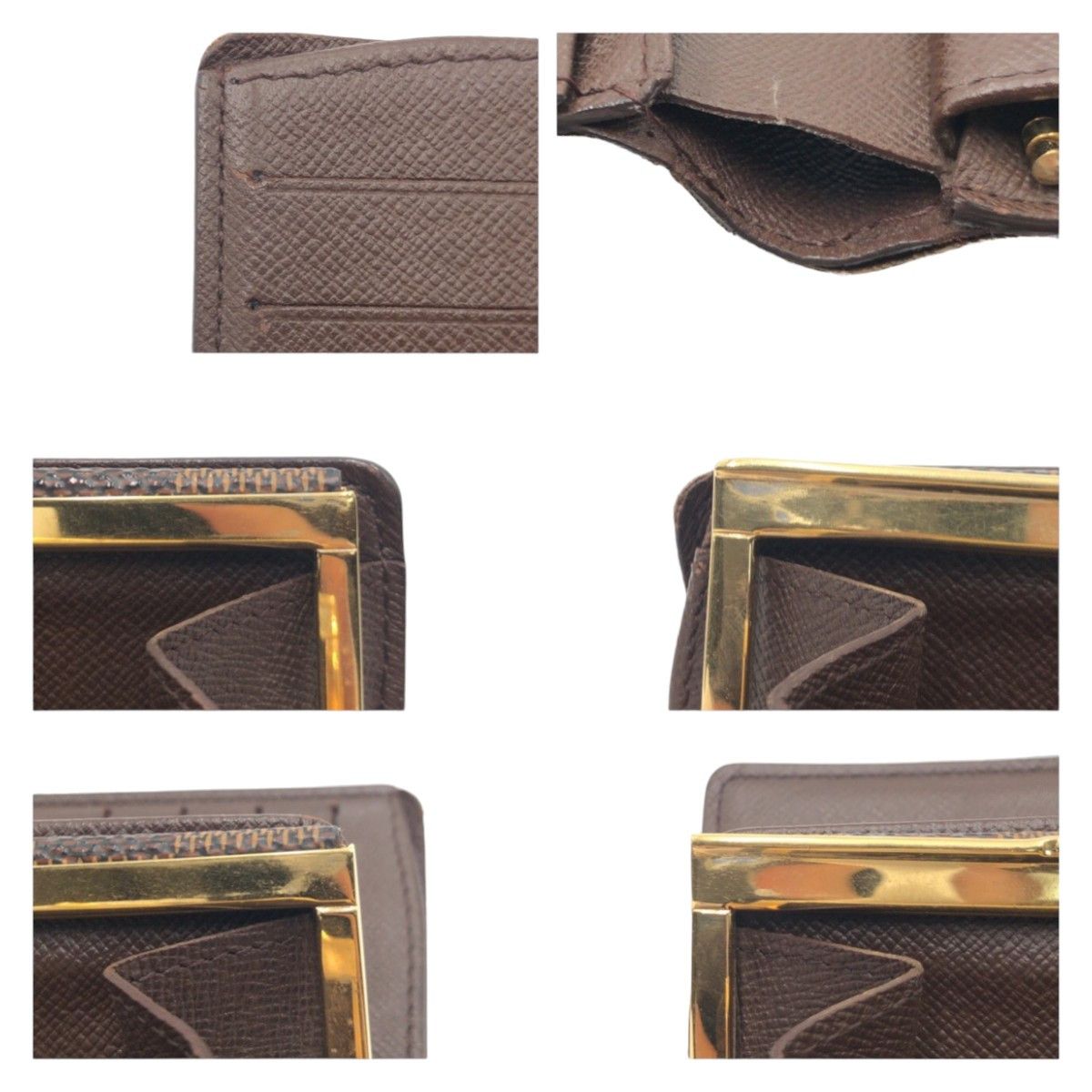 Louis Vuitton Louis Vuitton Louis Vuitton Damier Compact Wallet N61664 Canvas Short Wallet N61664 in Very Good Condition Size ONE SIZE - 6 Thumbnail