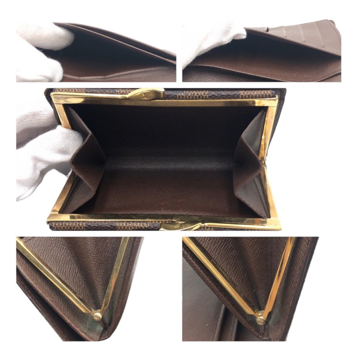 Louis Vuitton Louis Vuitton Louis Vuitton Damier Compact Wallet N61664 Canvas Short Wallet N61664 in Very Good Condition Size ONE SIZE - 5 Thumbnail