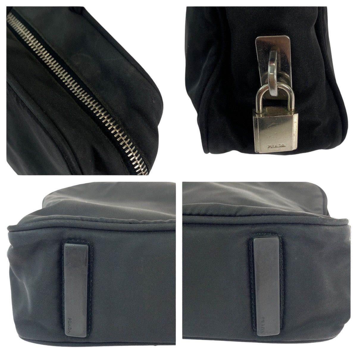 Prada Prada Prada Nylon Tessuto Logo Plate Shoulder Bag Canvas Crossbody Bag in Very Good Condition Size ONE SIZE - 6 Thumbnail