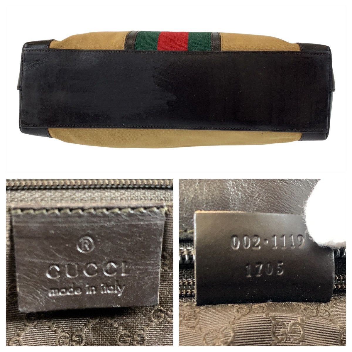 Gucci Gucci Gucci Canvas Leather Tote Bag Canvas Tote Bag 0021119 Size ONE SIZE - 6 Thumbnail