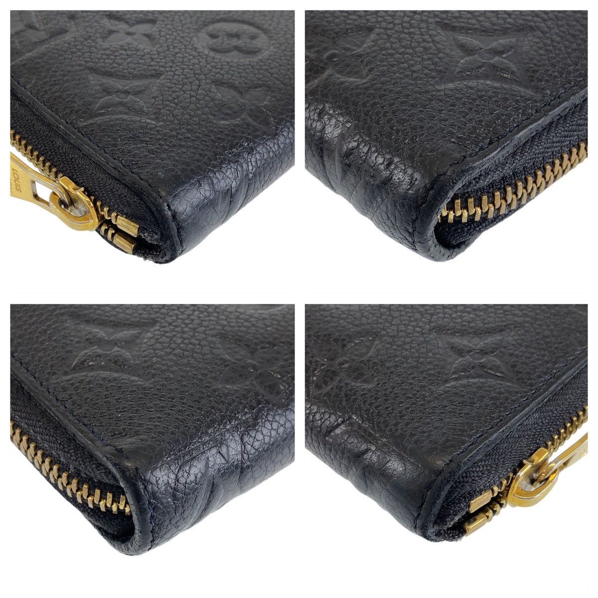 Louis Vuitton Louis Vuitton Louis Vuitton Monogram Empreinte Zippy Wallet Black M61864 Leather Long Wallet M61864 Size ONE SIZE - 4 Thumbnail