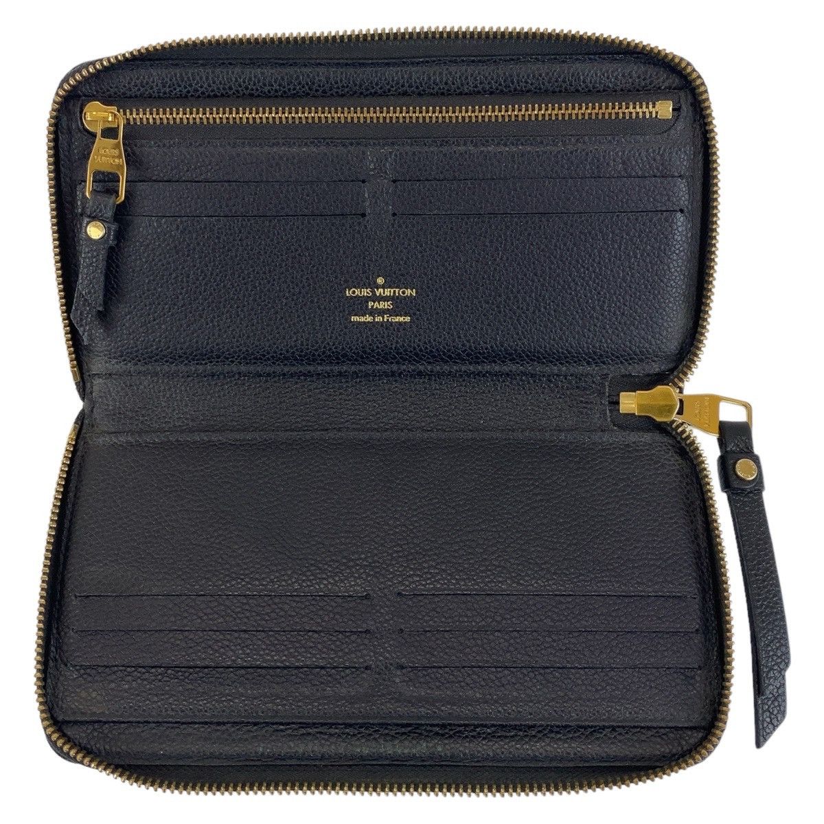 Louis Vuitton Louis Vuitton Louis Vuitton Monogram Empreinte Zippy Wallet Black M61864 Leather Long Wallet M61864 Size ONE SIZE - 3 Thumbnail