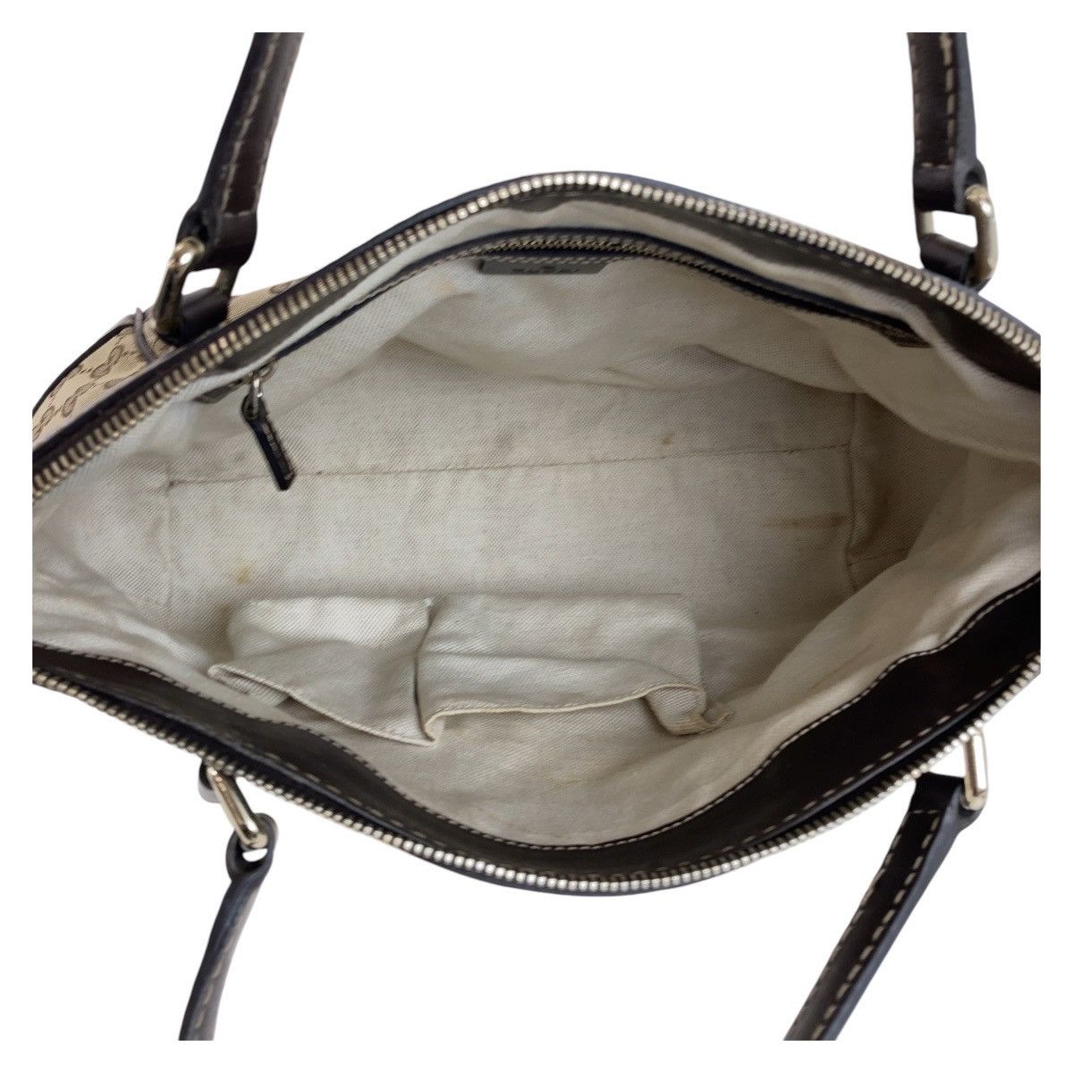 Gucci Gucci Gucci GG Canvas Leather Princy Tote Bag Canvas Tote Bag 269894 Size ONE SIZE - 3 Thumbnail