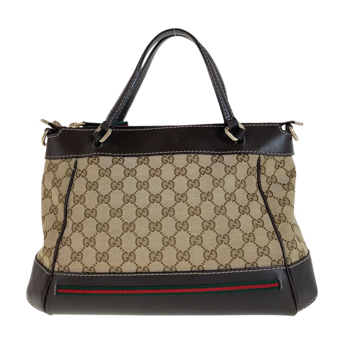 Gucci Gucci Gucci GG Canvas Leather Princy Tote Bag Canvas Tote Bag 269894 Size ONE SIZE - 2 Thumbnail