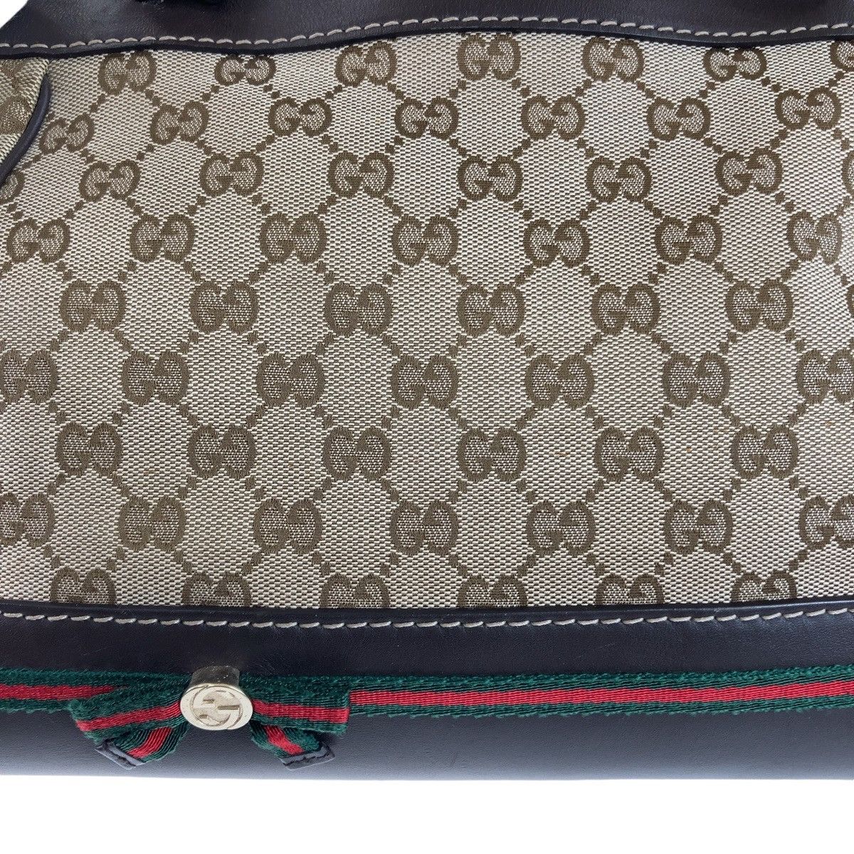 Gucci Gucci Gucci GG Canvas Leather Princy Tote Bag Canvas Tote Bag 269894 Size ONE SIZE - 7 Thumbnail